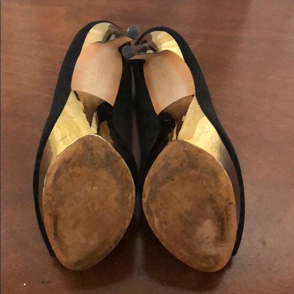 Zara peep toe pump with metallic platform - Picture 4 of 8